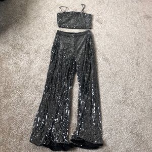 Two piece disco outfit